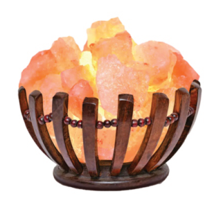 Round Wooden Basket Lamp