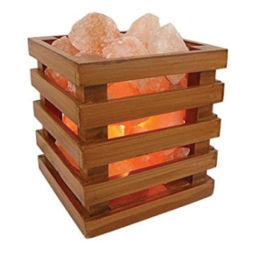 Square Wooden Basket Lamp