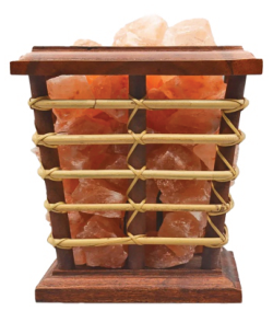 Wood & Cane Basket Lamp