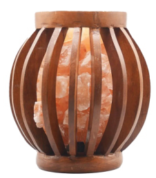 Wooden Drum Basket Lamp