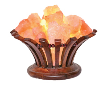Wooden Flower Basket Lamp