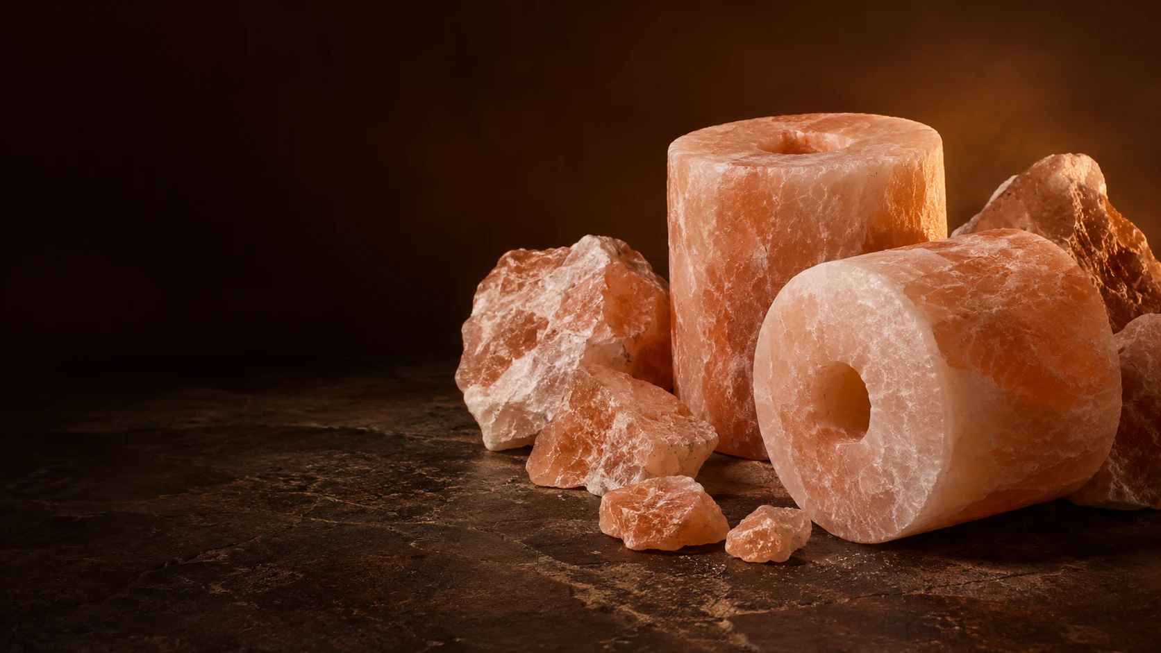Illustrative Himalayan salt animal licking salt collection scene