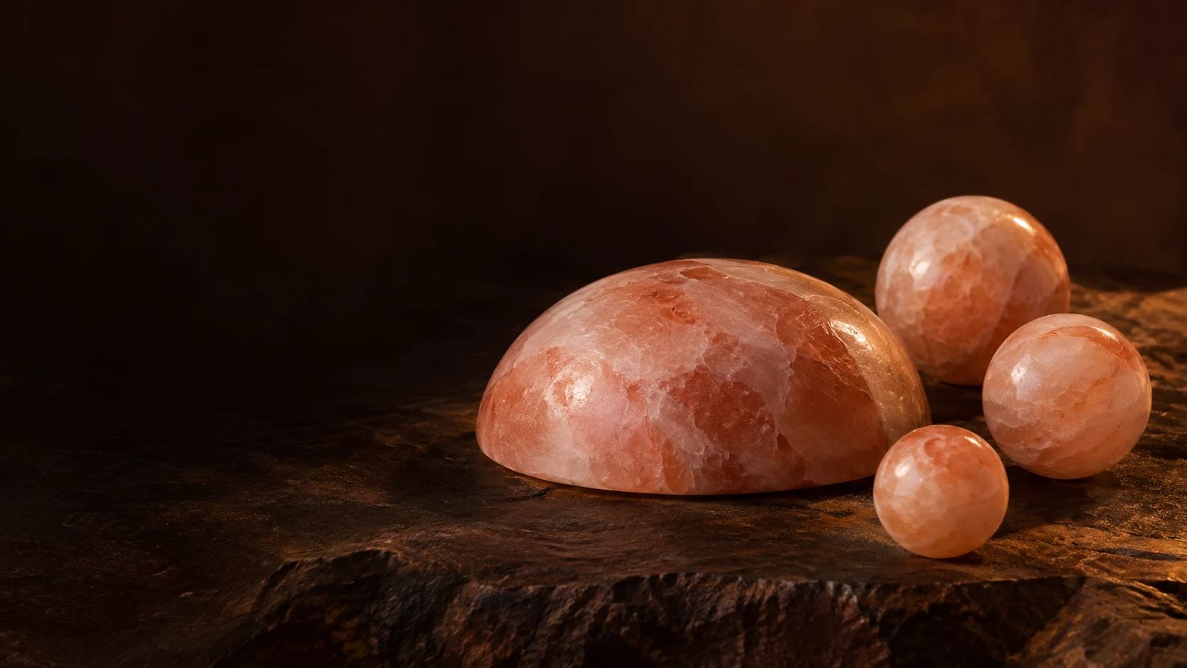 Illustrative Himalayan salt body & spa collection scene