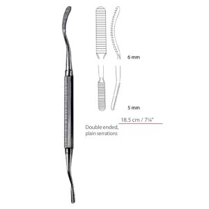Miller-Colburn with plain serrations Bone File Orthopedic Surgical Instruments Veterinary Tools - Image 1